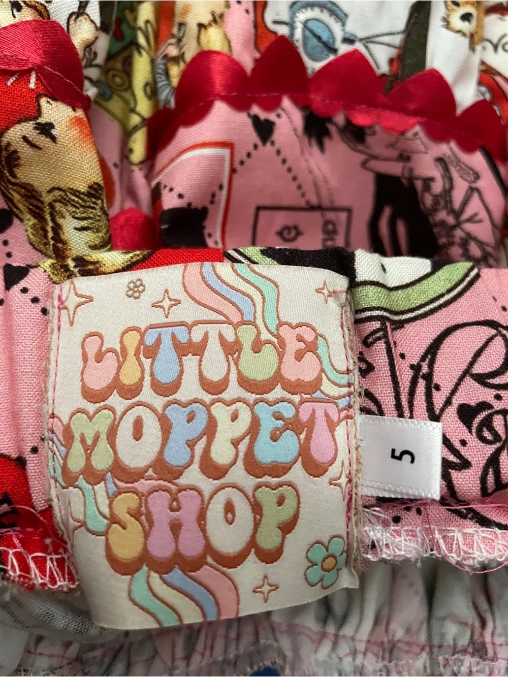 LITTLE MOPPET SHOP Sweet Vintage VALENTINE Print Little GIRL’S SKIRT Size 5